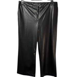 Ruby Road Pants‎ Brown Faux Leather Straight Leg High Rise in Size 18  NWT